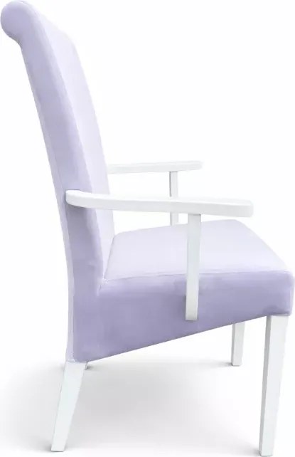 Krzesło tapicerowane K6 z podłokietnikami gładkie glamour do salonu jadalni eleganckie lekkie nowoczesne