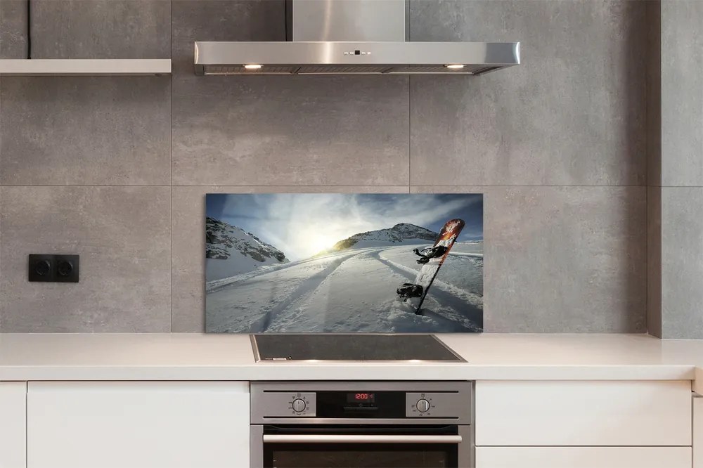 Panel nad Blat Kuchenny Snowboard w Zimowych Górach