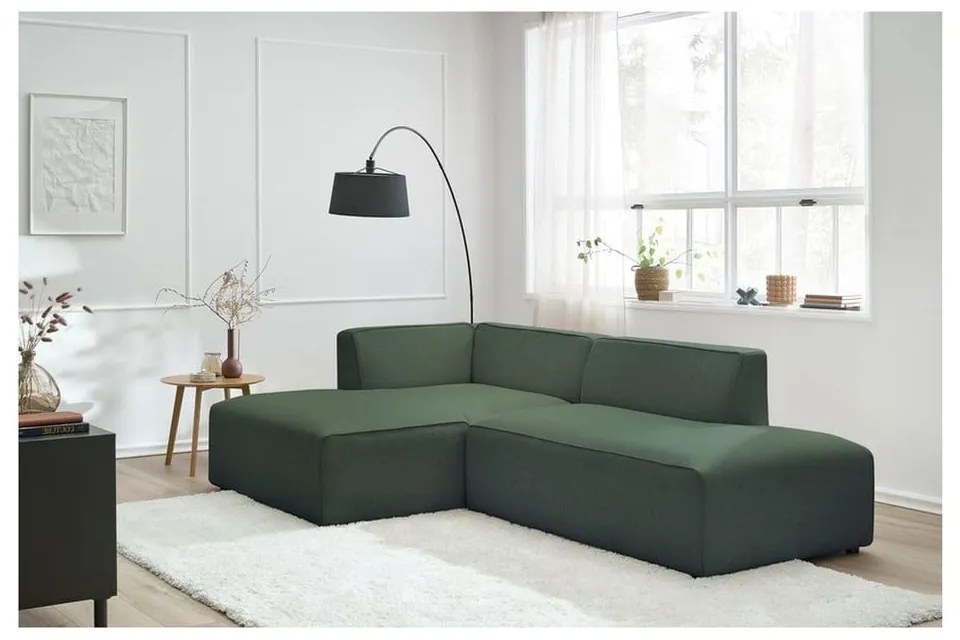 Zielony narożnik modułowy (lewostronny/w kształcie litery L) Megeve – Bobochic Paris