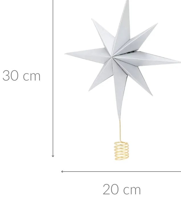 Czubek na choinkę gwiazda z papieru, 30 cm