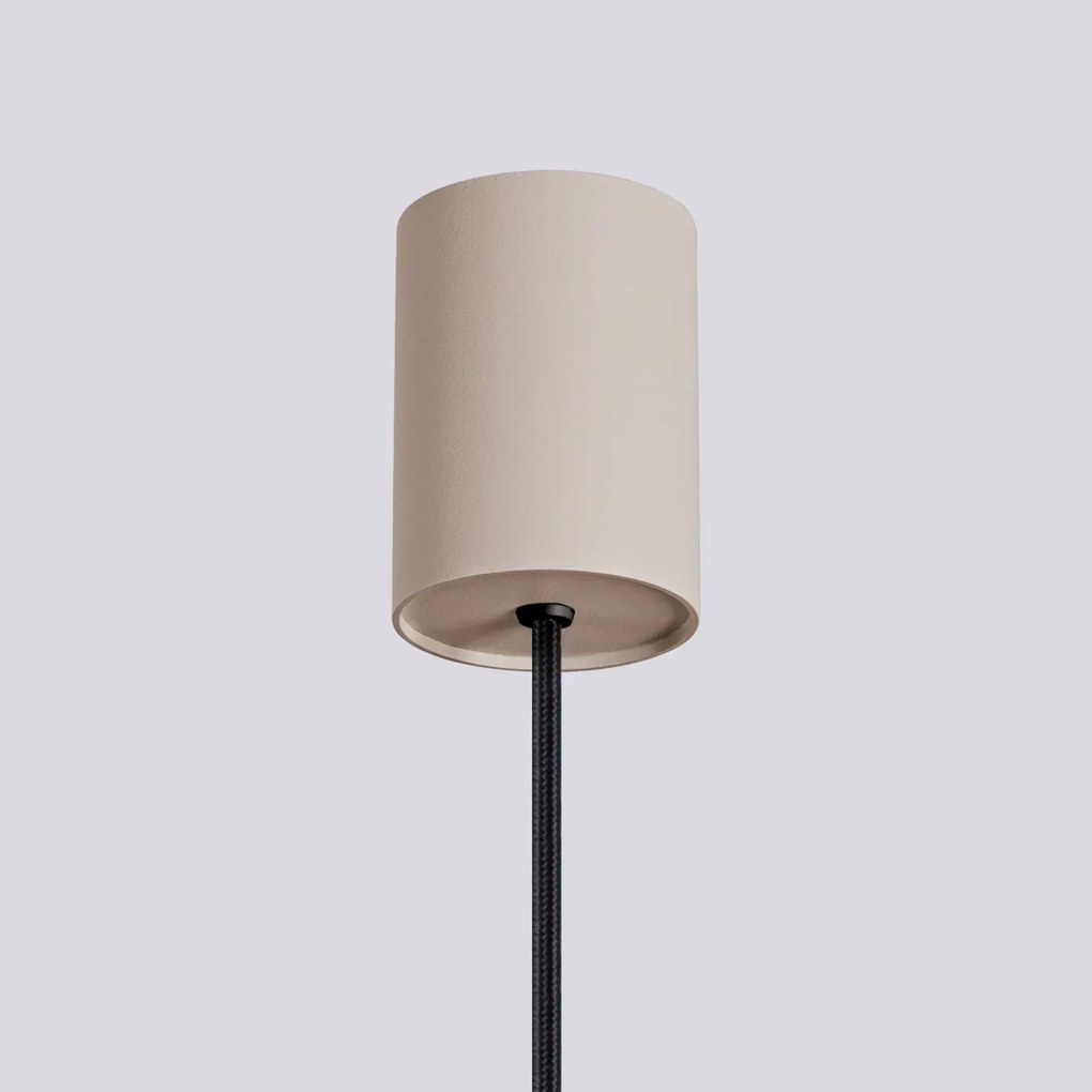 Lampa wisząca HALO 1 taupe ryflowana SOLLUX LIGHTING