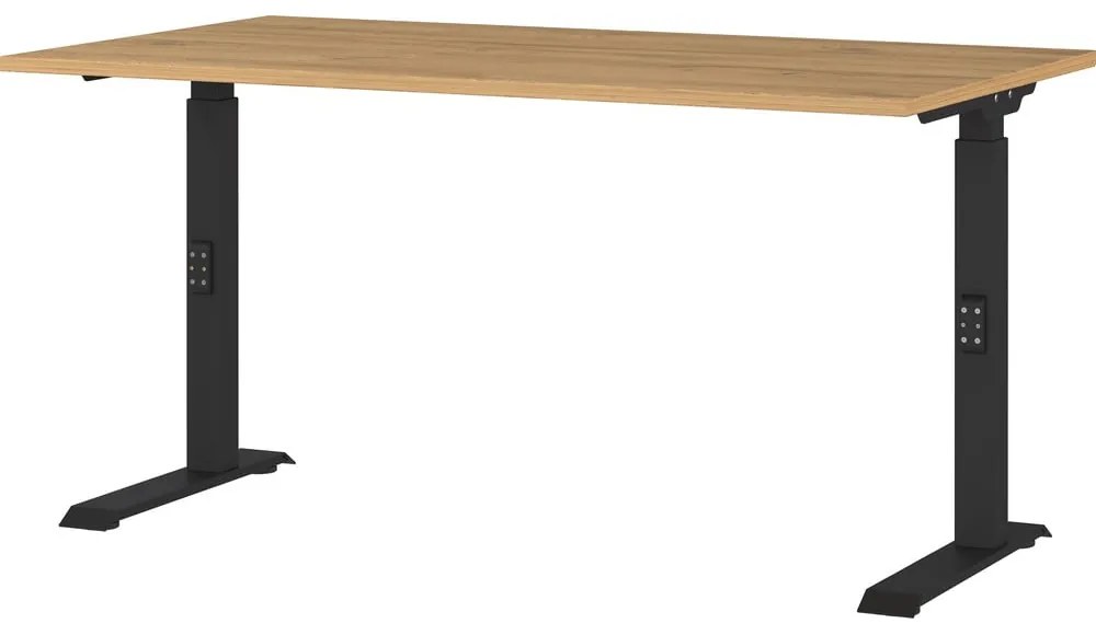 Biurko z regulacją wysokości z blatem w dekorze dębu 200x240 cm Agenda – Germania