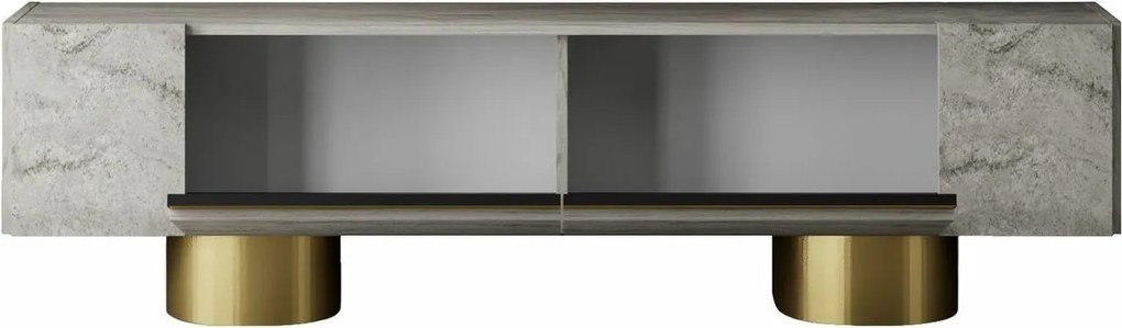 Stolik pod telewizor Bohem Travertine and Gold