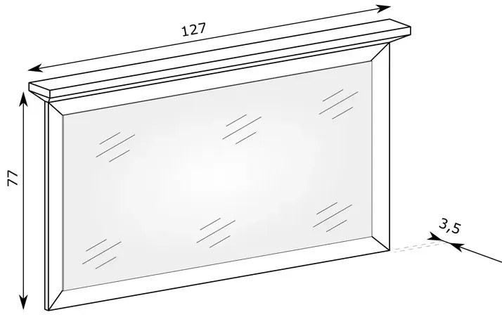 Lustro na ścianę w ramie kraft złoty N1-L36