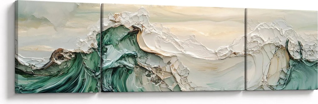 Obraz - 3D abstrakcja morza (170x50 cm)