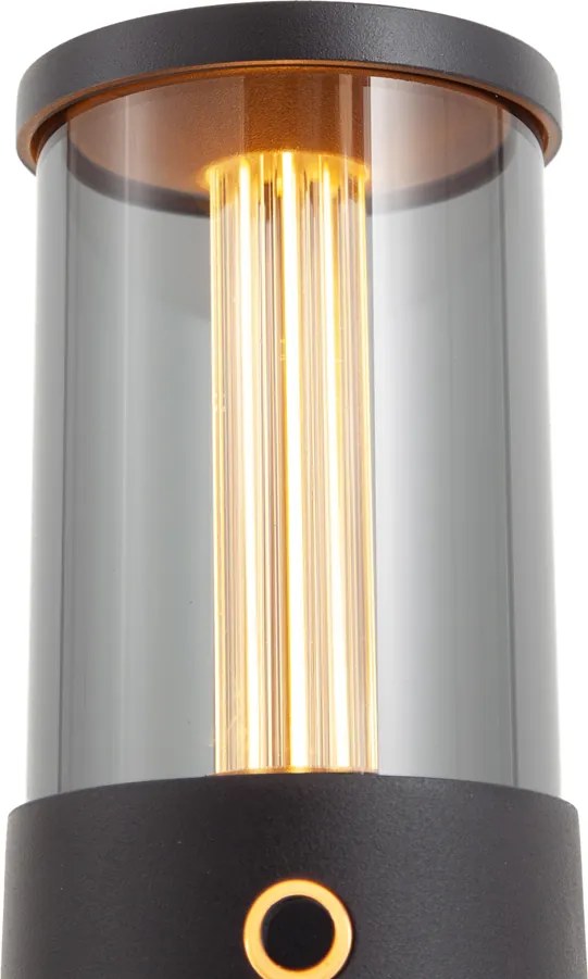 Zewnętrzna lampa stołowa czarna ładowalna z stacją ładującą IP65 - Grill