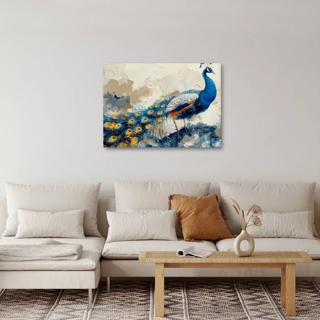Obraz - Paw, malarstwo (70x50 cm)