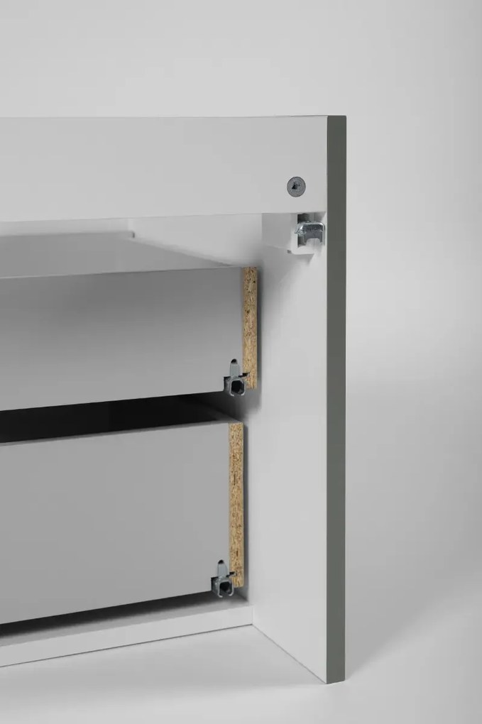 Szafka pod umywalkę HARMO 60 cm szaro-zielony półmat KROFAM