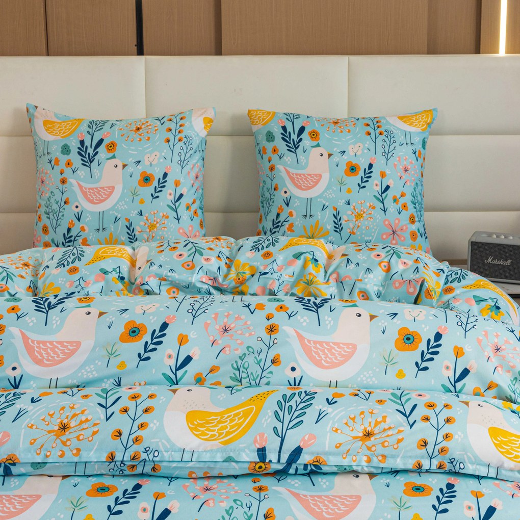 PrzytulneMieszkanie.pl PrzytulneMieszkanie.pl Pościel z mikrofibry SPRING TWEET kolorowa Rozmiar pościeli: 2 szt 70 x 90 cm | 200 x 220 cm