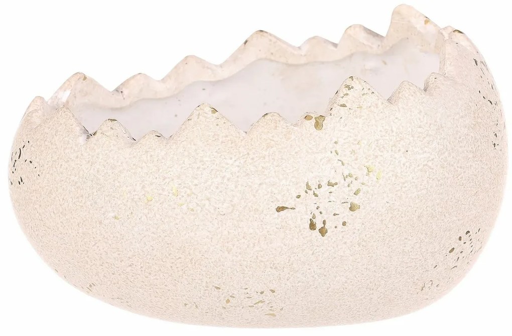 Ceramiczny pojemnik na kwiaty Muszla pozioma, 17 x13 x 9 cm