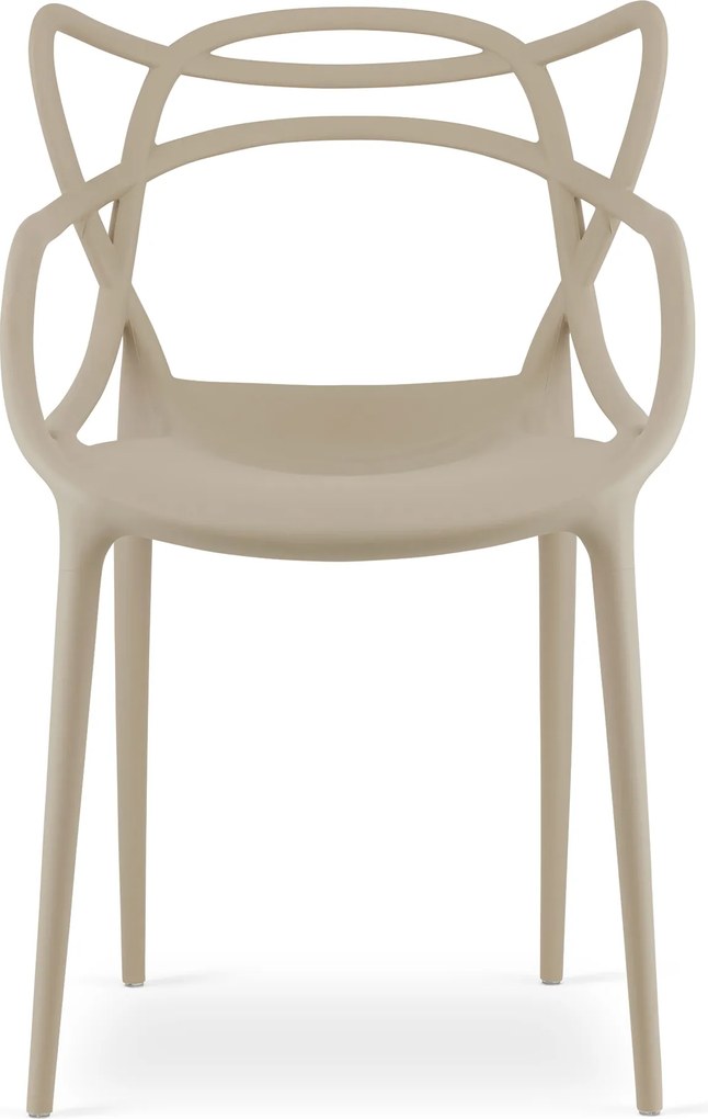 Krzesło beżowe, plastikowe KATO
