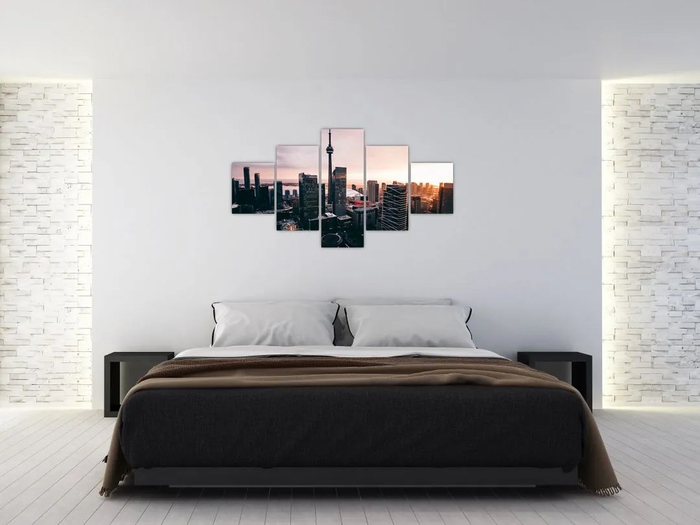 Obraz - Widok na centrum miasta (125x70 cm)