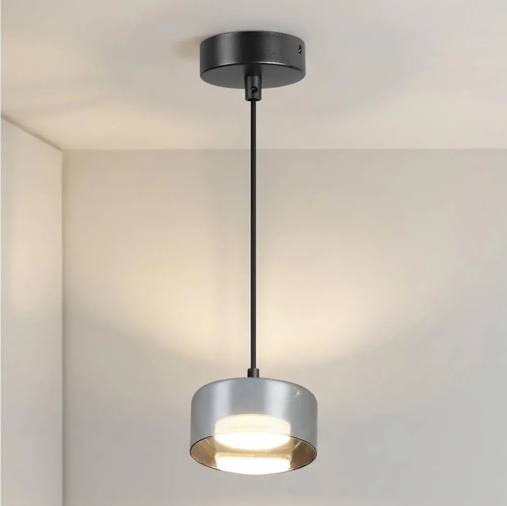 Brilagi - Lampa wisząca na lince AURA LUX 1xGX53/30W/230V czarna/przydymiona