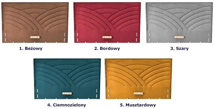 Beżowy tapicerowany zagłówek do łóżka H5-G32