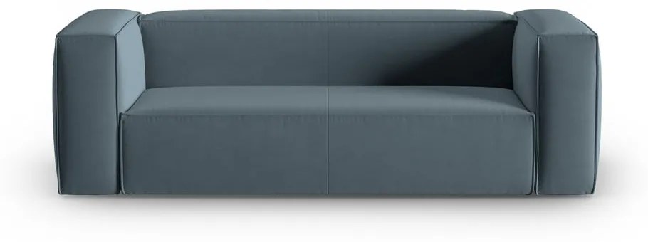 Niebieska aksamitna sofa 200 cm Mackay – Cosmopolitan Design