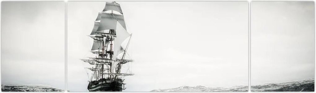 Obraz - Statek płynący po oceanie (170x50 cm)