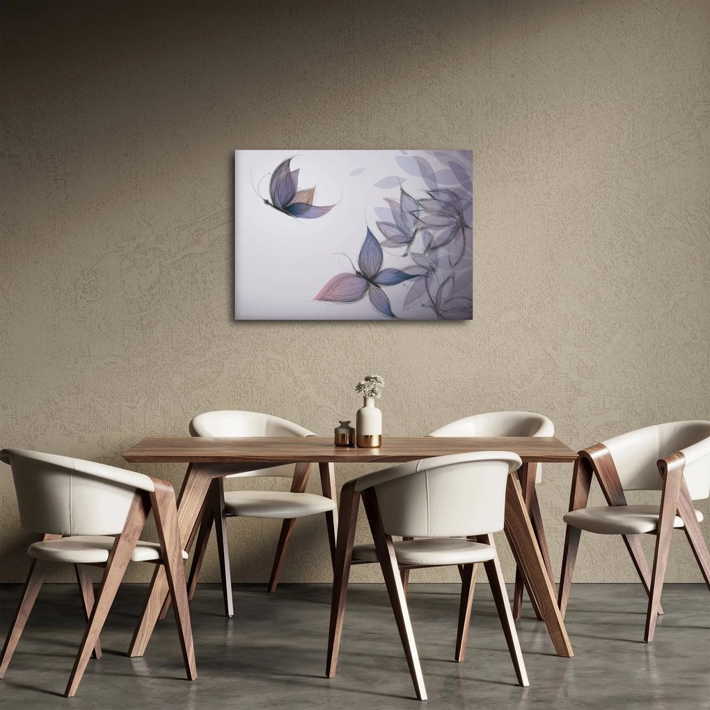 Obraz - Rysowanie motyli (70x50 cm)