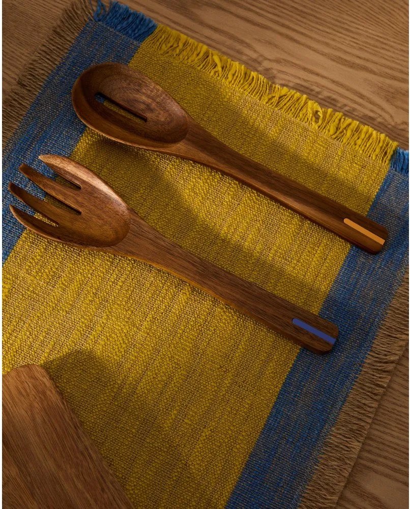 Drewniany sztućce do sałatek Zairin – Kave Home