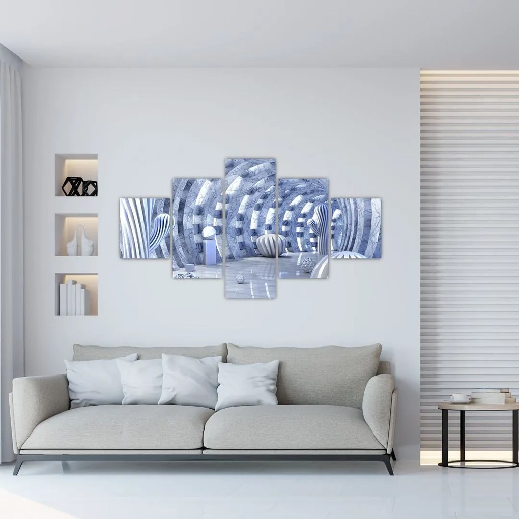 Obraz - abstrakcja 3D (125x70 cm)