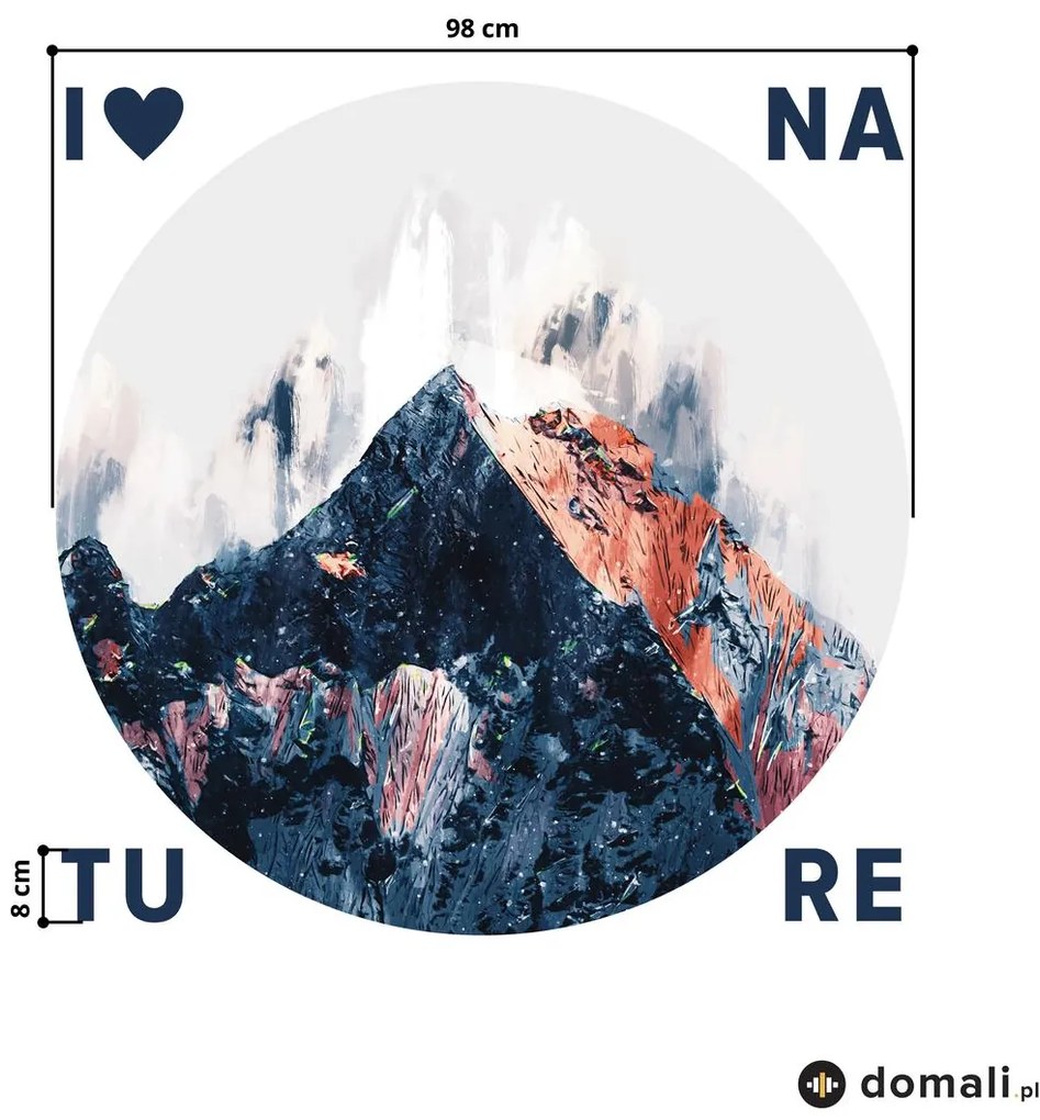 Naklejki na ścianę - Góry z napisem