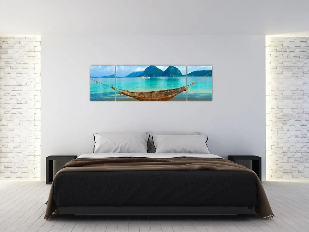 Obraz - Hamak na plaży (170x50 cm)