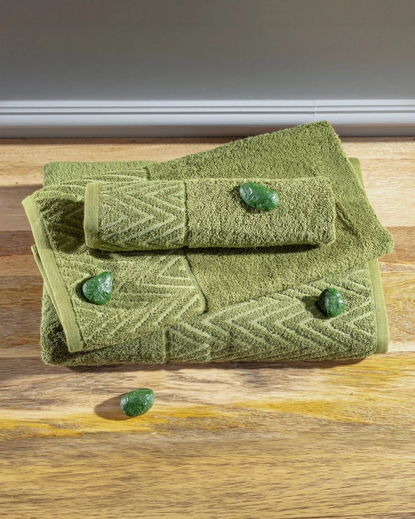 Komplet ręczników Terry 3szt. moss green