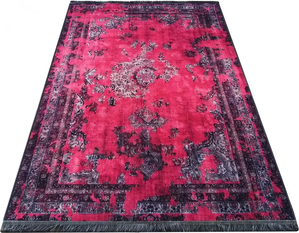 Czerwony dywan w stylu vintage P5-E18