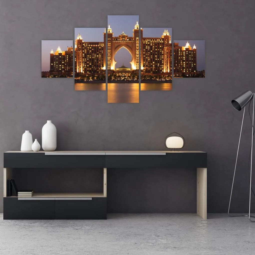 Obraz budowy w Dubaju (125x70 cm)