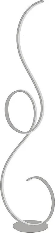 Lampa podłogowa Flok LED firmy Ondaluce 44 W 4400 lm 3000 K wys. 157 cm, ściemnialna, srebrna