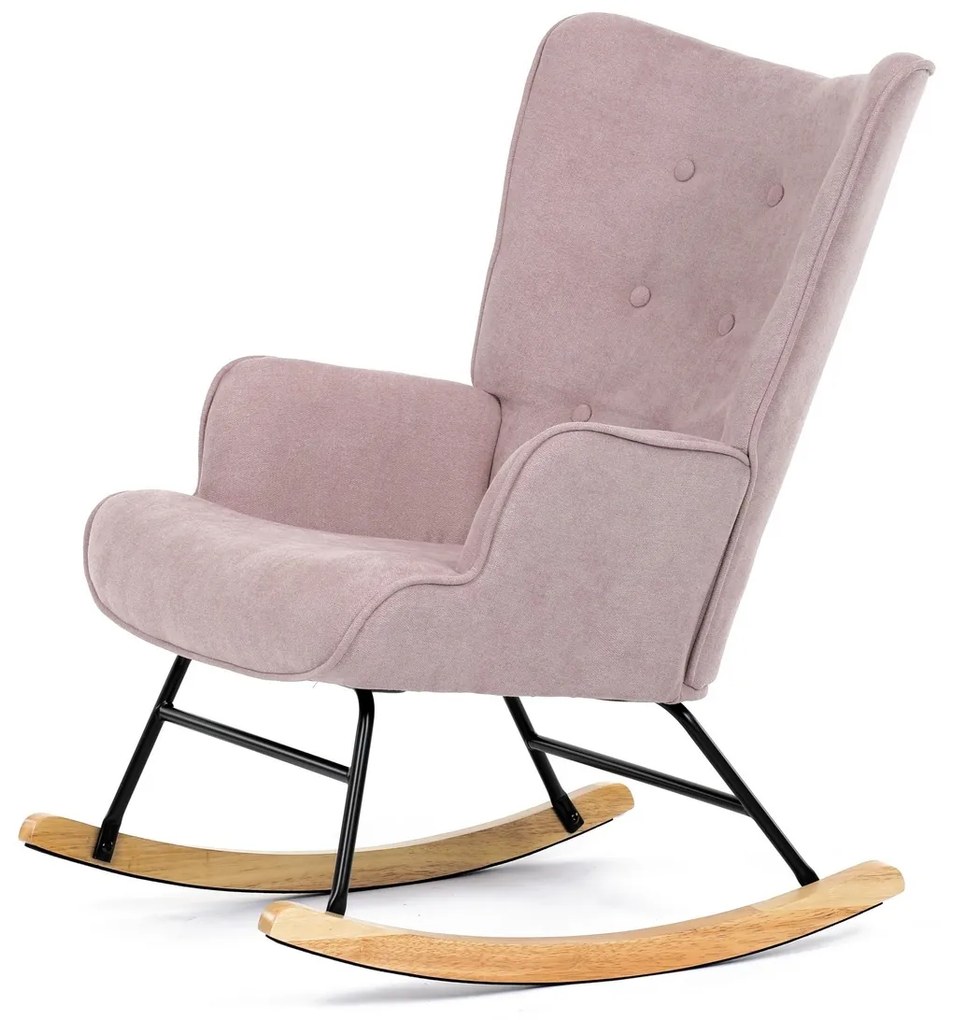 Fotel bujany PINK2, różowy