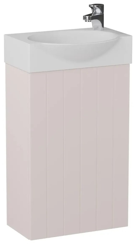 Zestaw Szafka z umywalką DIA 40 cm pudrowy róż półmat KROFAM