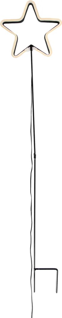 Świąteczny neonowy reflektor gruntowy Żółta Gwiazda z LED i Timerem IP44 - Fura