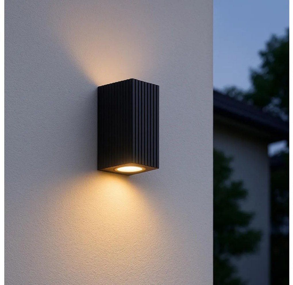 Brilliant - Kinkiet zewnętrzny JELANI 2xGU10/10W/230V IP44 czarny