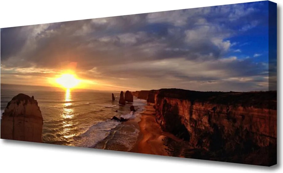 Obraz canvas na ścianę Lśniąca Tafla Morza w Słońcu