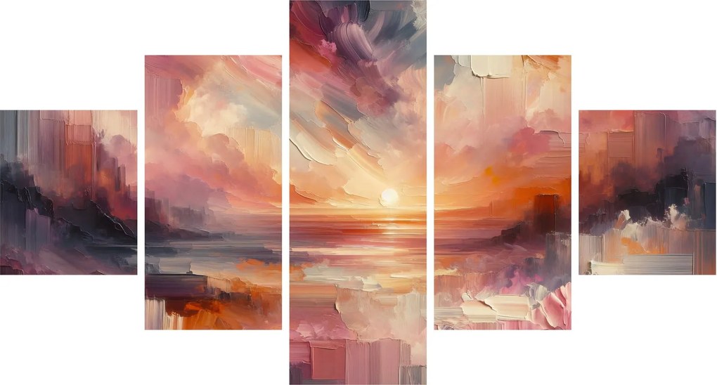 Obraz - Malowane zorze (125x70 cm)