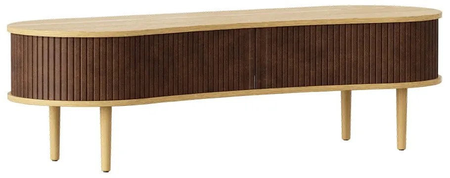 Brązowa szafka pod TV w dekorze dębu 140x40 cm Audacious – UMAGE