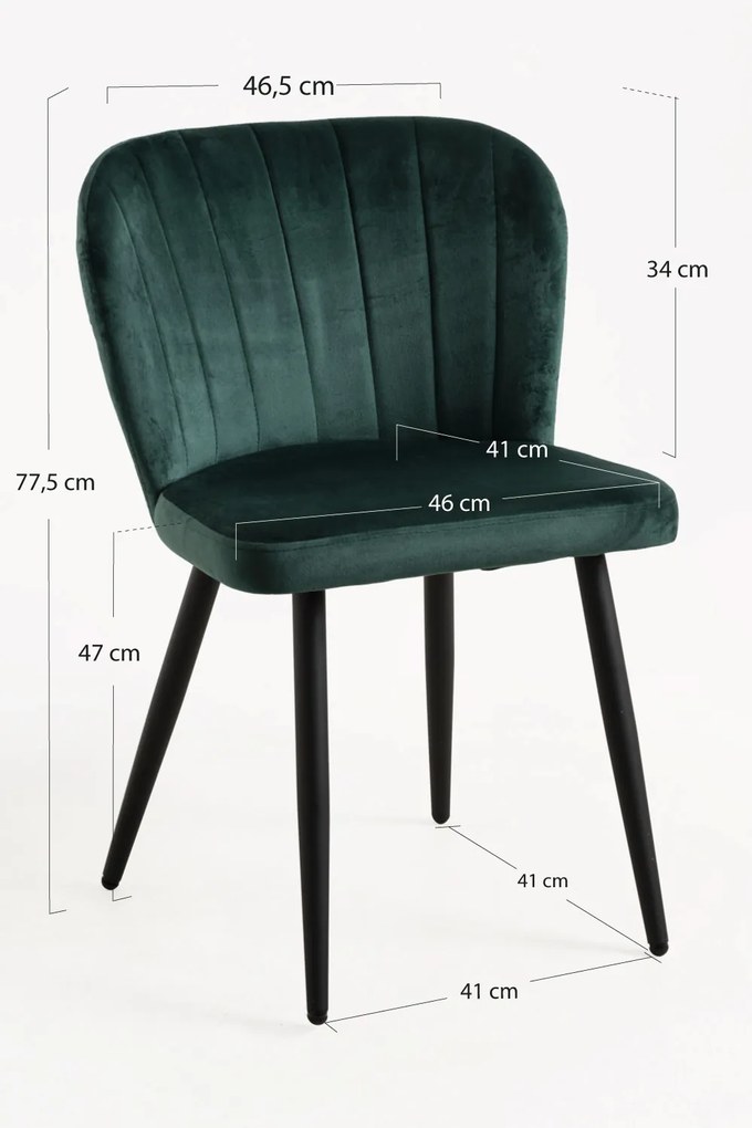 Zestaw 4 Krzese Luk Aksamitne