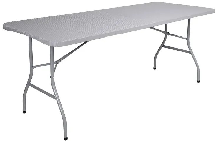 Szary prostokątny stół składany w walizkę 180 cm S4-T50