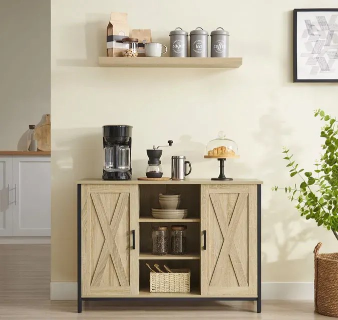 Loftowa komoda z półkami dąb sonoma A1-W50