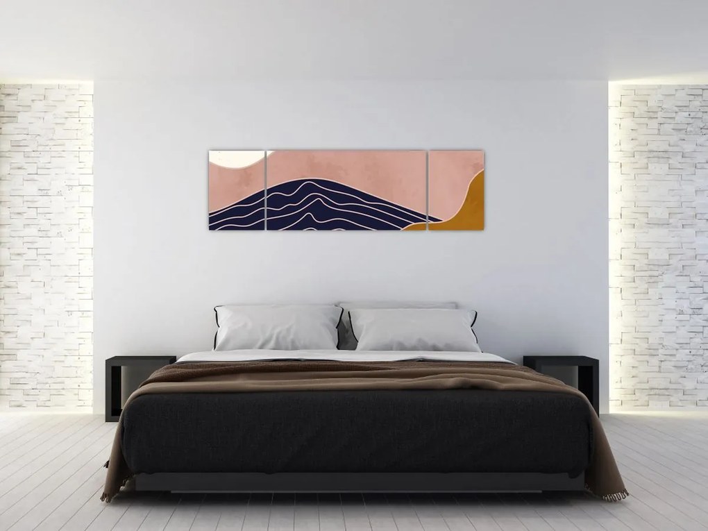 Obraz - Słońce nad górami (170x50 cm)