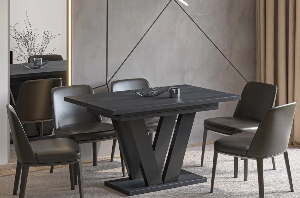 Stół z nogami w kształcie litery V Lara rozkładany od 130 do 210 cm