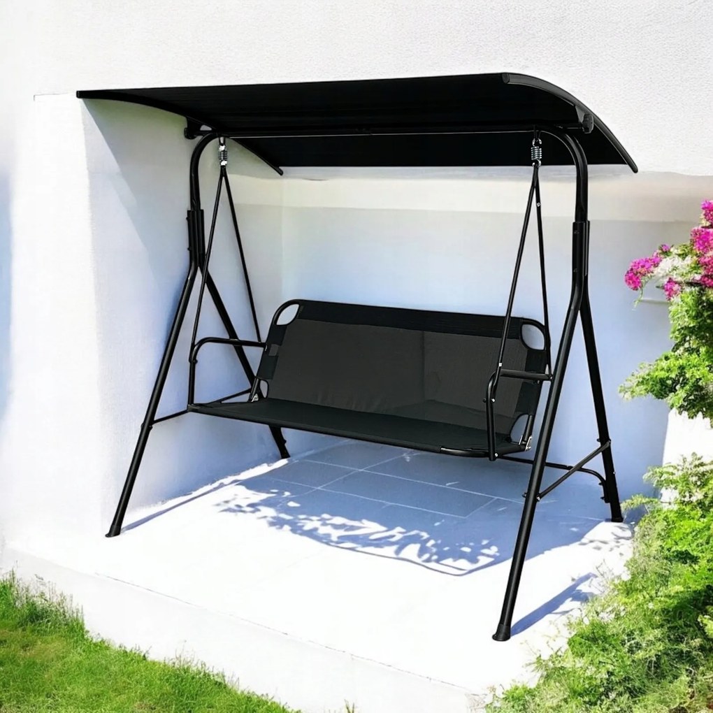 Huśtawka do ogrodu Paloma MAS-4006, wolnostojąca, kolor czarny