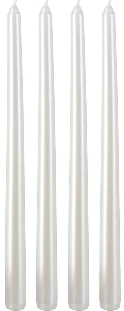 Metaliczne świece stołowe, 30 cm