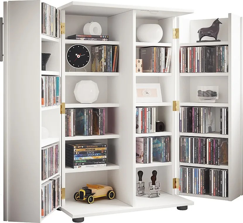 Drewniana półka CD DVD zamykana Engalo XL