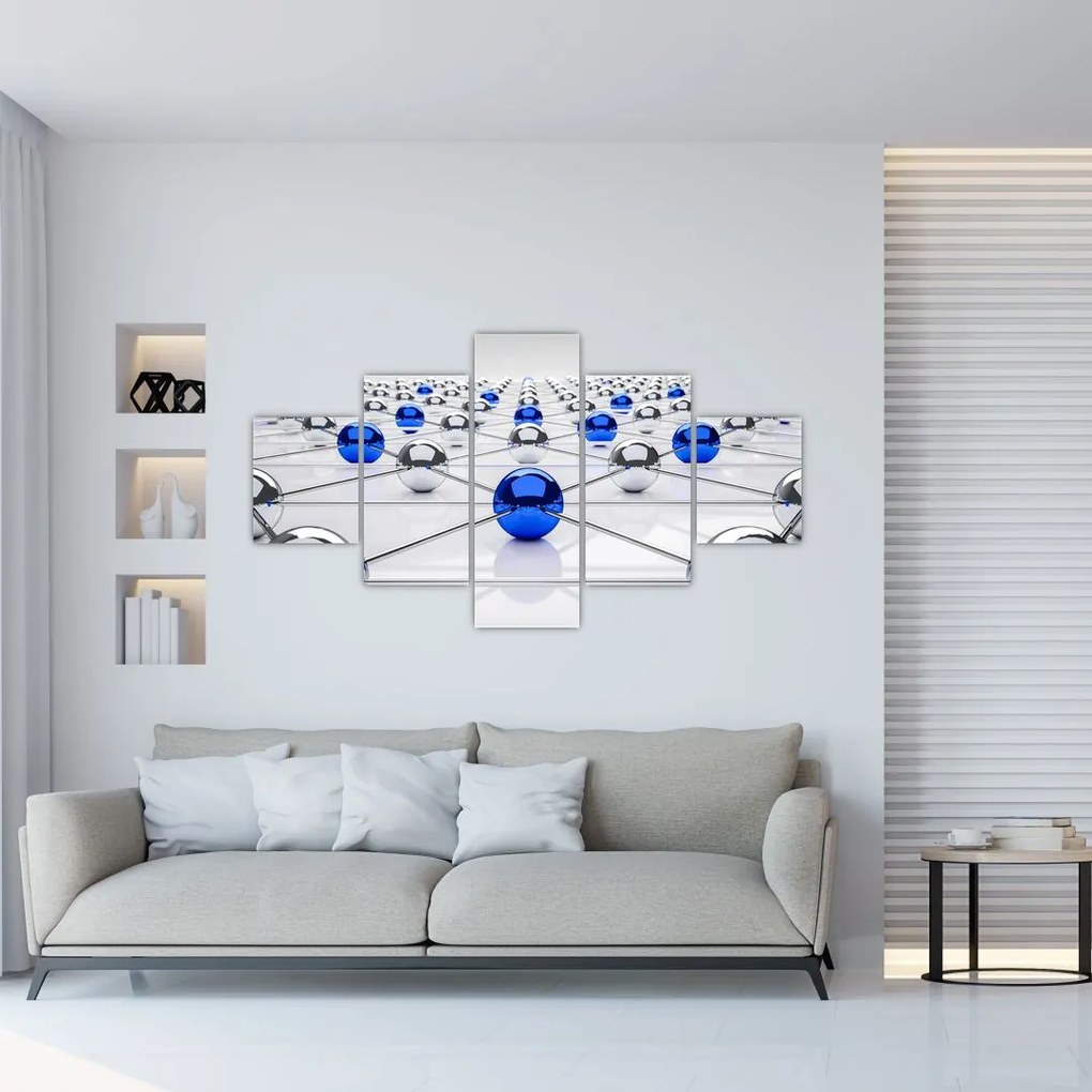 Obraz połączonych kul (125x70 cm)
