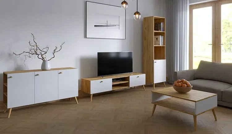 Białe skandynawskie biurko z nóżkami typu scandi D9-E27