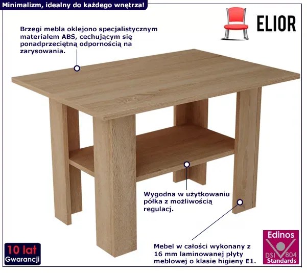 Skandynawska ława dąb sonoma - Jantun