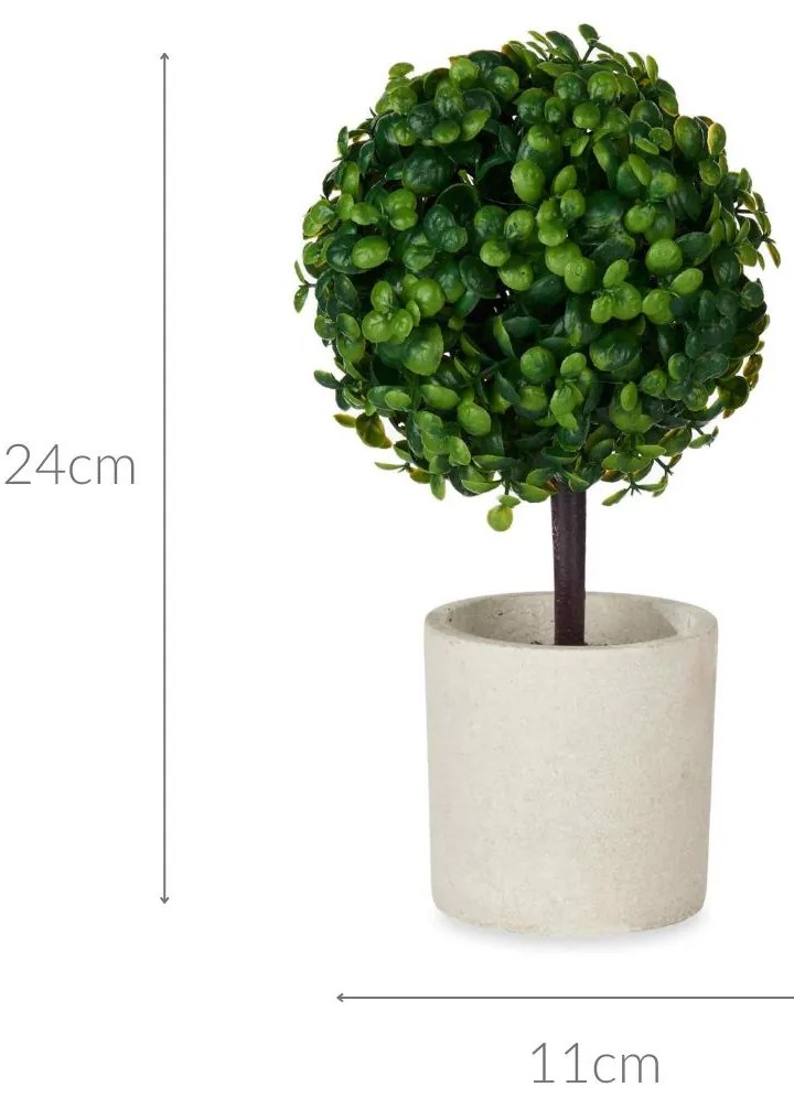 Sztuczny krzew ozdobny w ceramicznej doniczce, 24 cm