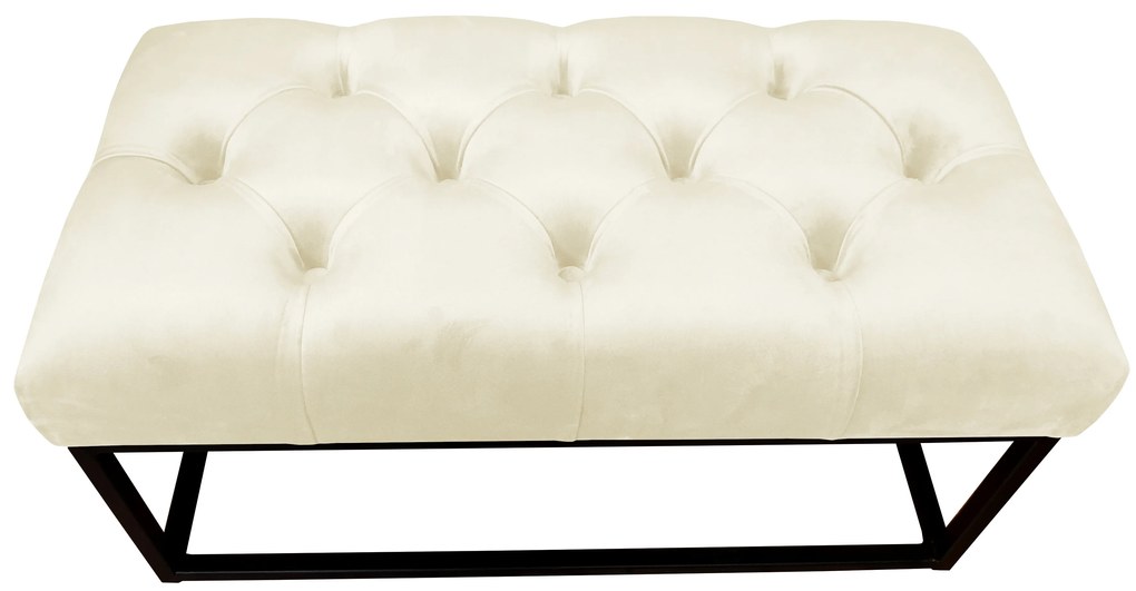 Ławka CHESTERFIELD LOFT MG50 pufa podnóżek metal