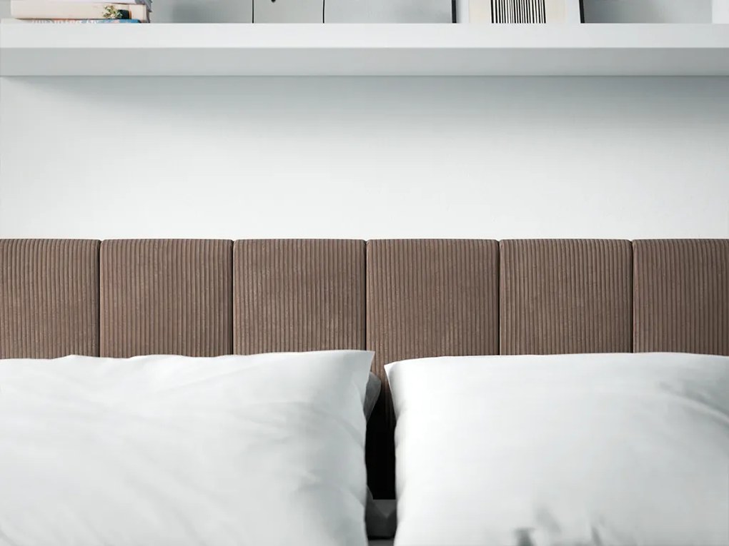 Tapicerowany panel ścienny FRAME LINCOLN 30x60 cm Kolor: Brązowy